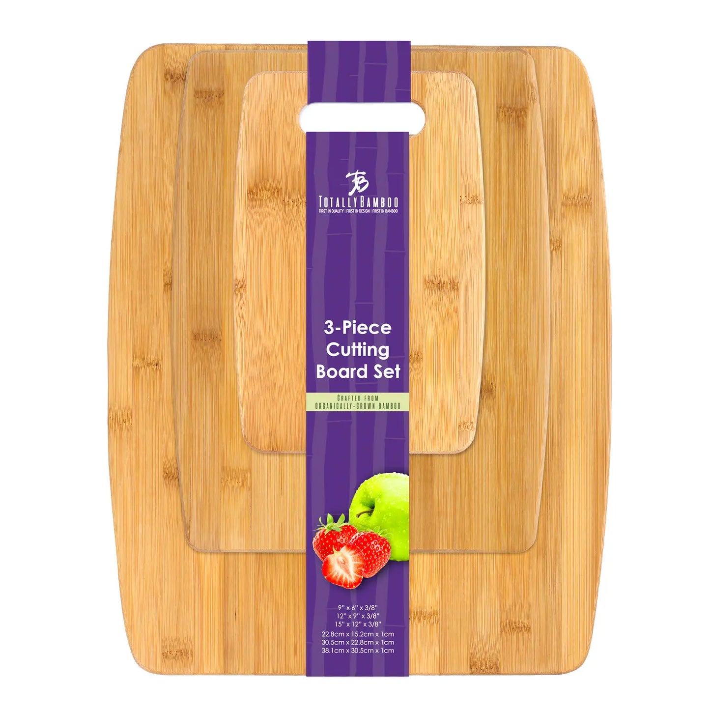 3-Piece Bamboo Cutting Board Set
