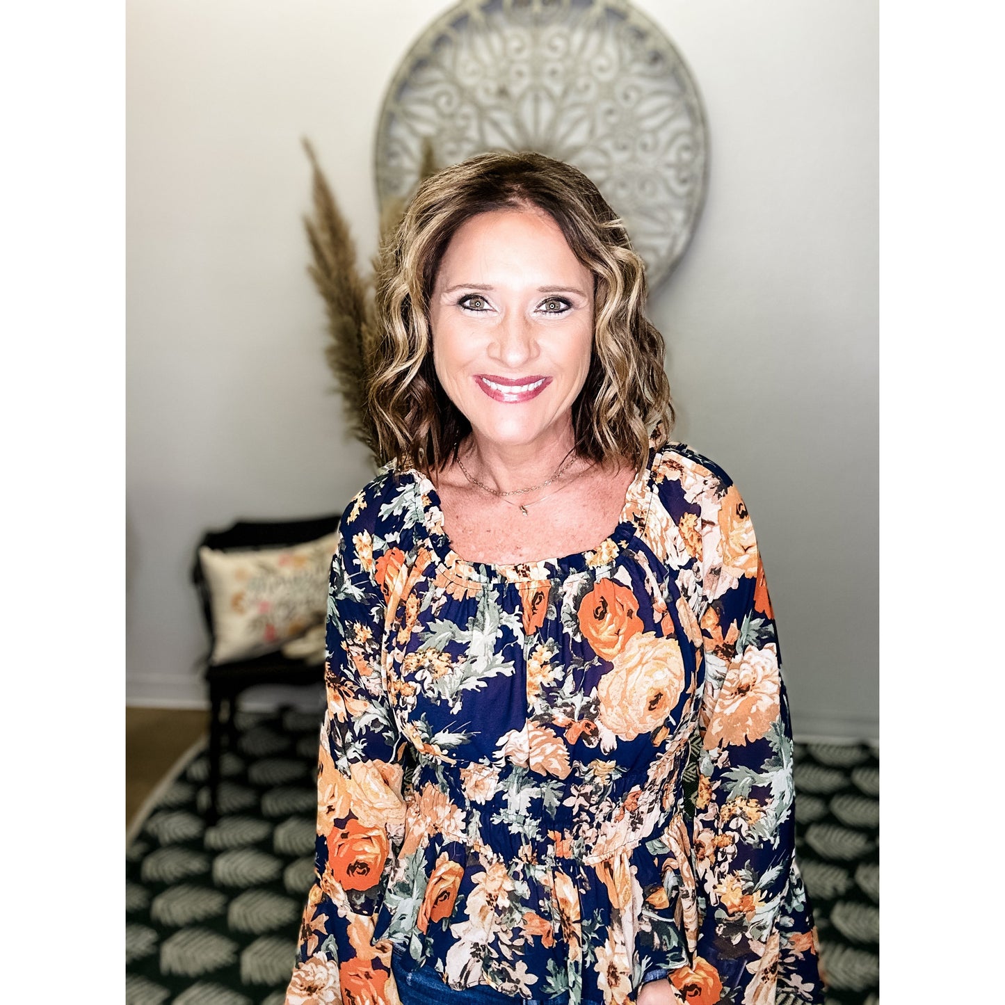 Floral Print Off Shoulder Top