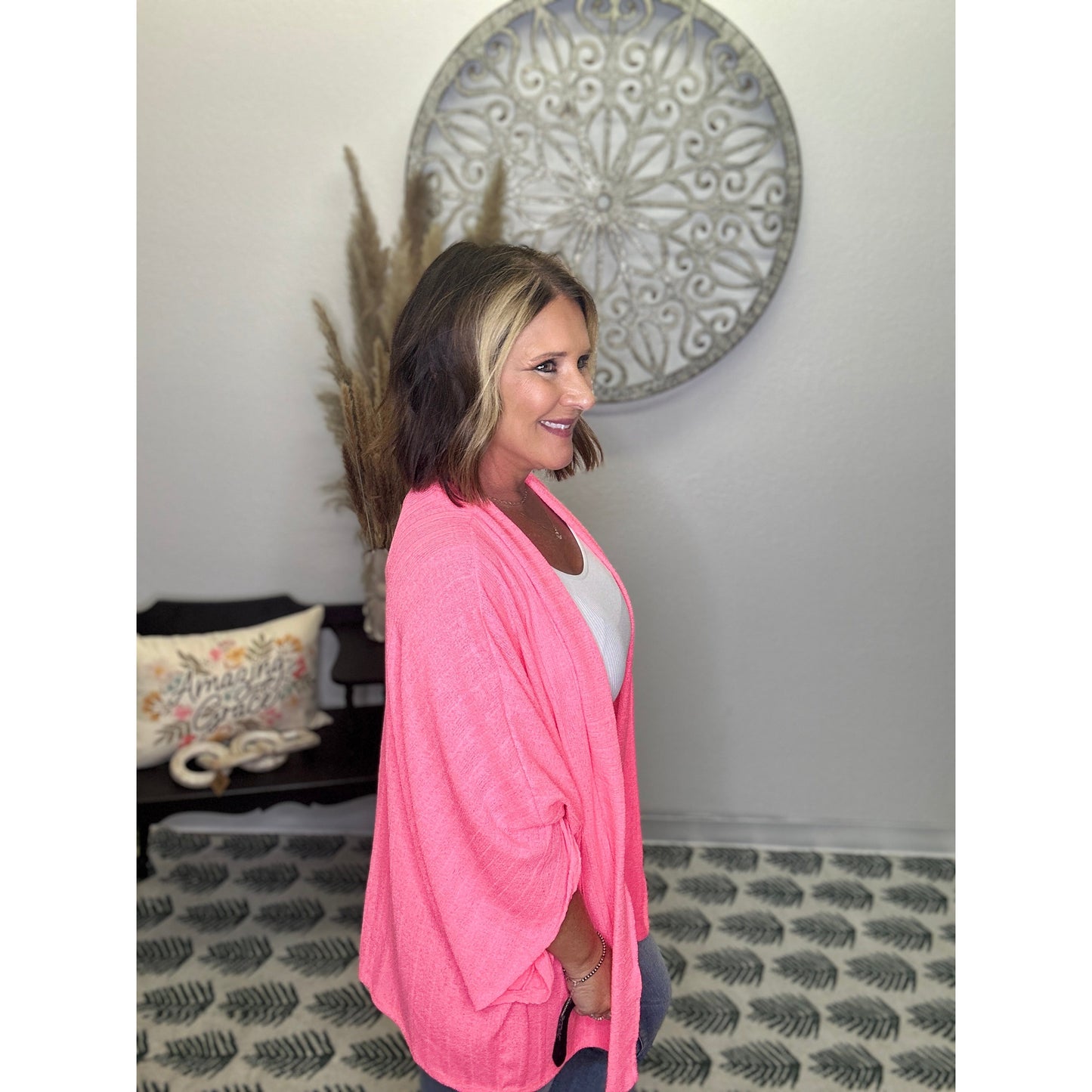 Neon Pink Cardigan