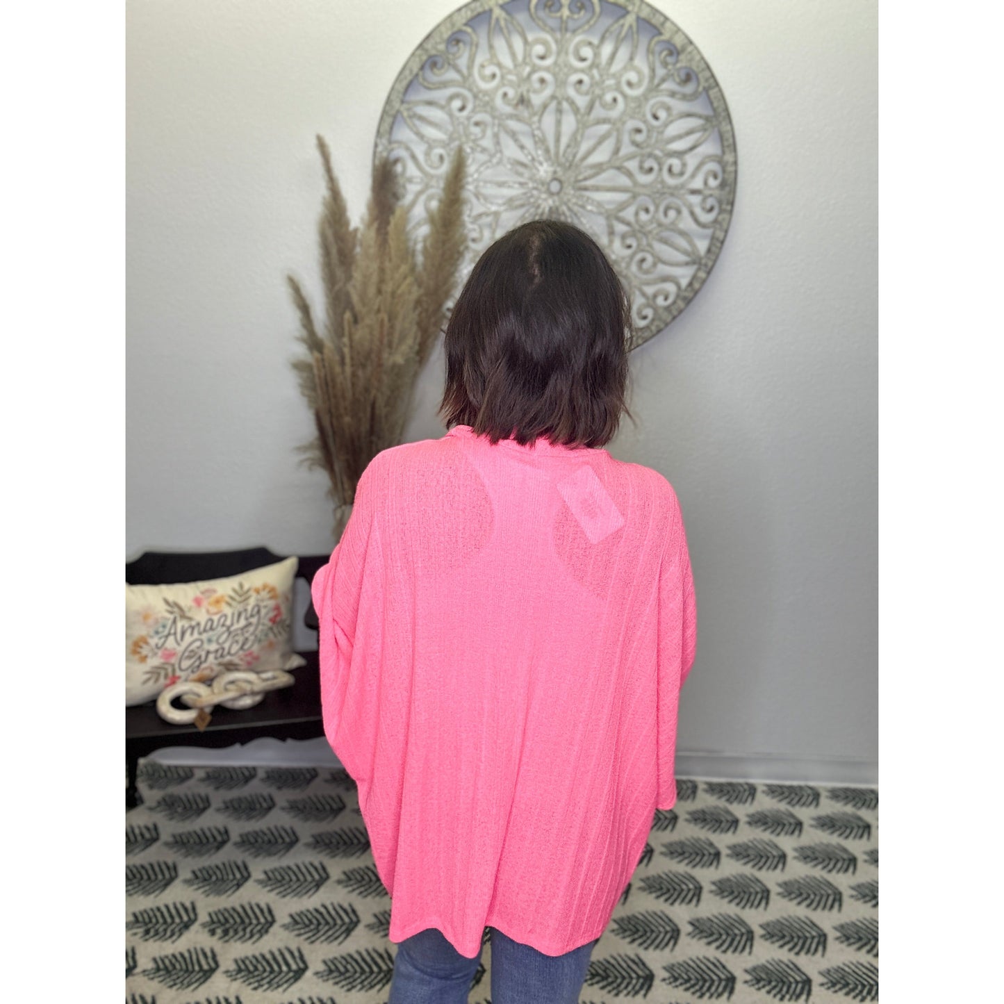 Neon Pink Cardigan