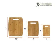 3-Piece Bamboo Cutting Board Set