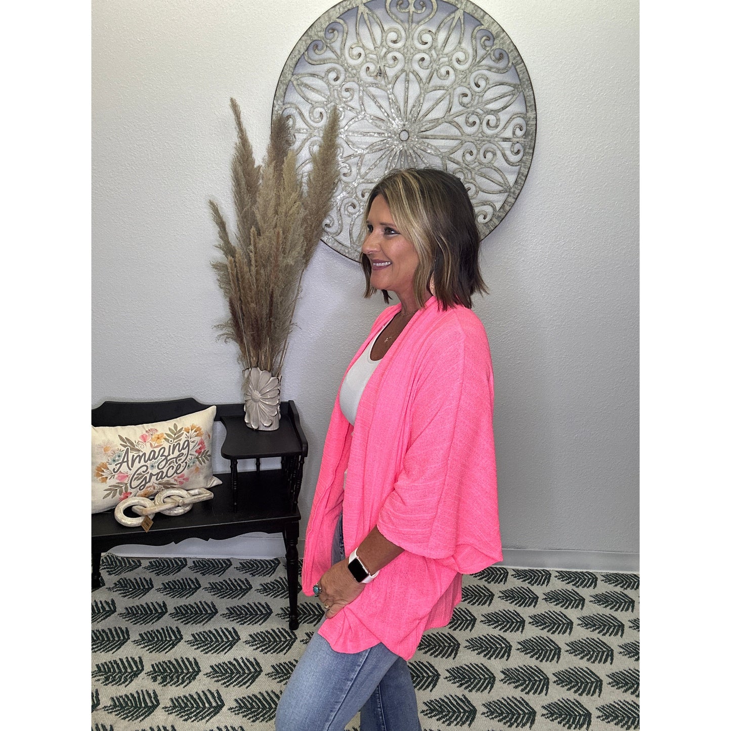 Neon Pink Cardigan