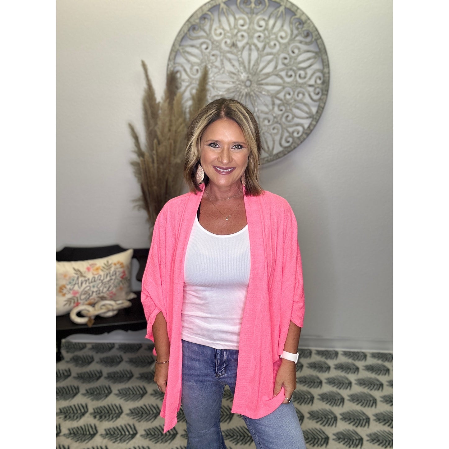 Neon Pink Cardigan
