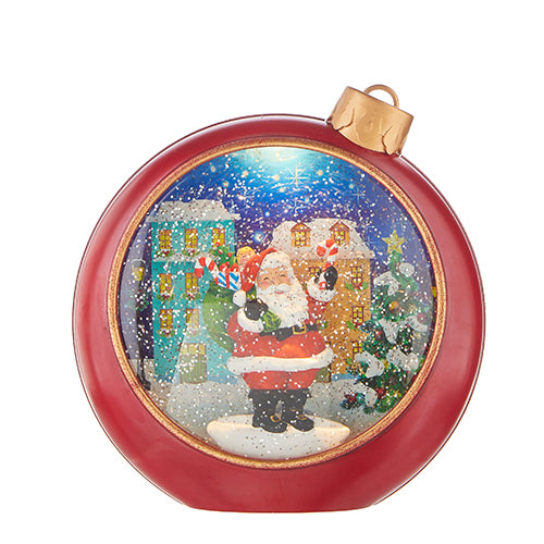 8.5" Santa in Ball Ornament Lighted Water Lantern