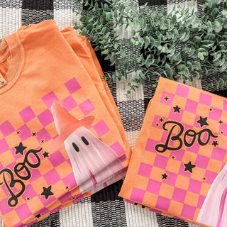 BOO Checked Halloween Tee