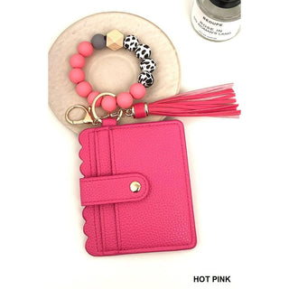 Beaded Bracelet Keychain Card Holder Wallet