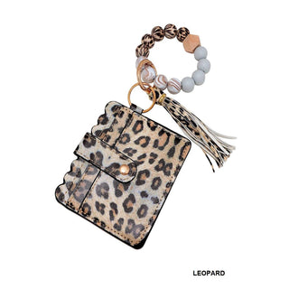 Beaded Bracelet Keychain Card Holder Wallet