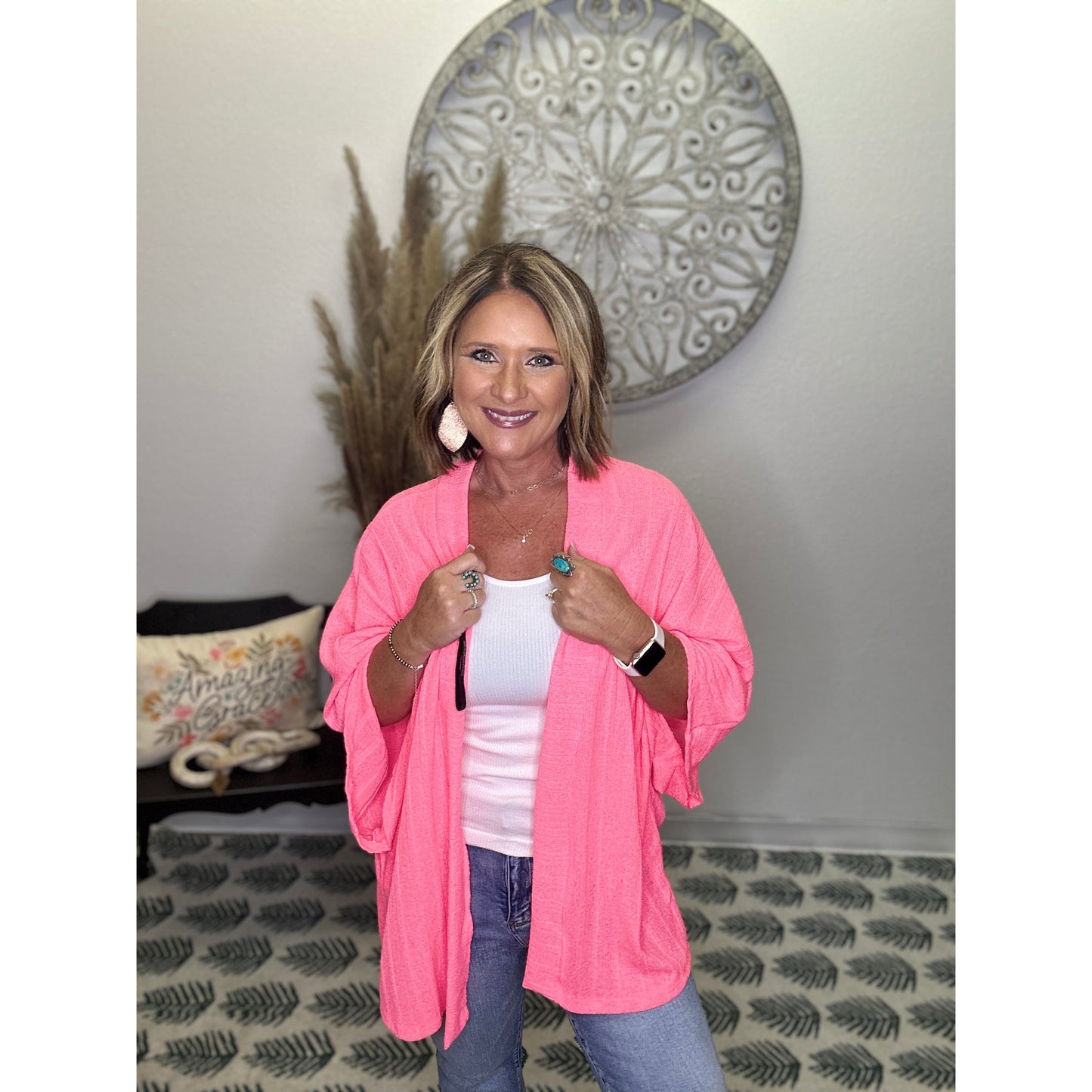 Neon Pink Cardigan