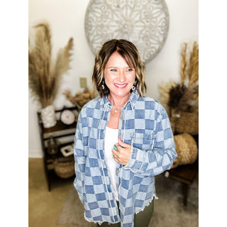 Checkered Denim Shirt