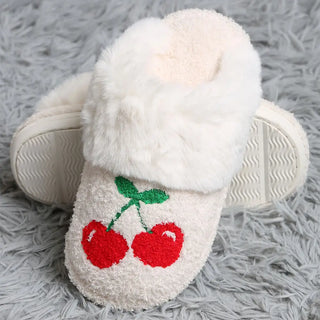 Fur Cherry Slippers