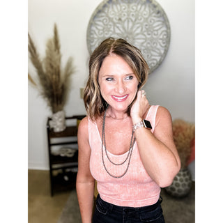 Coral Cropped Tank Top