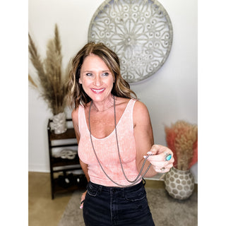 Coral Cropped Tank Top