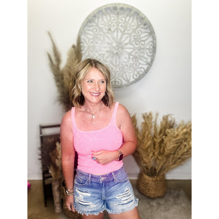 Distressed Denim Shorts