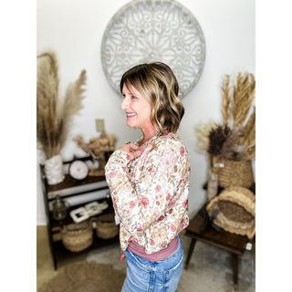 Floral Sweater Cardigan
