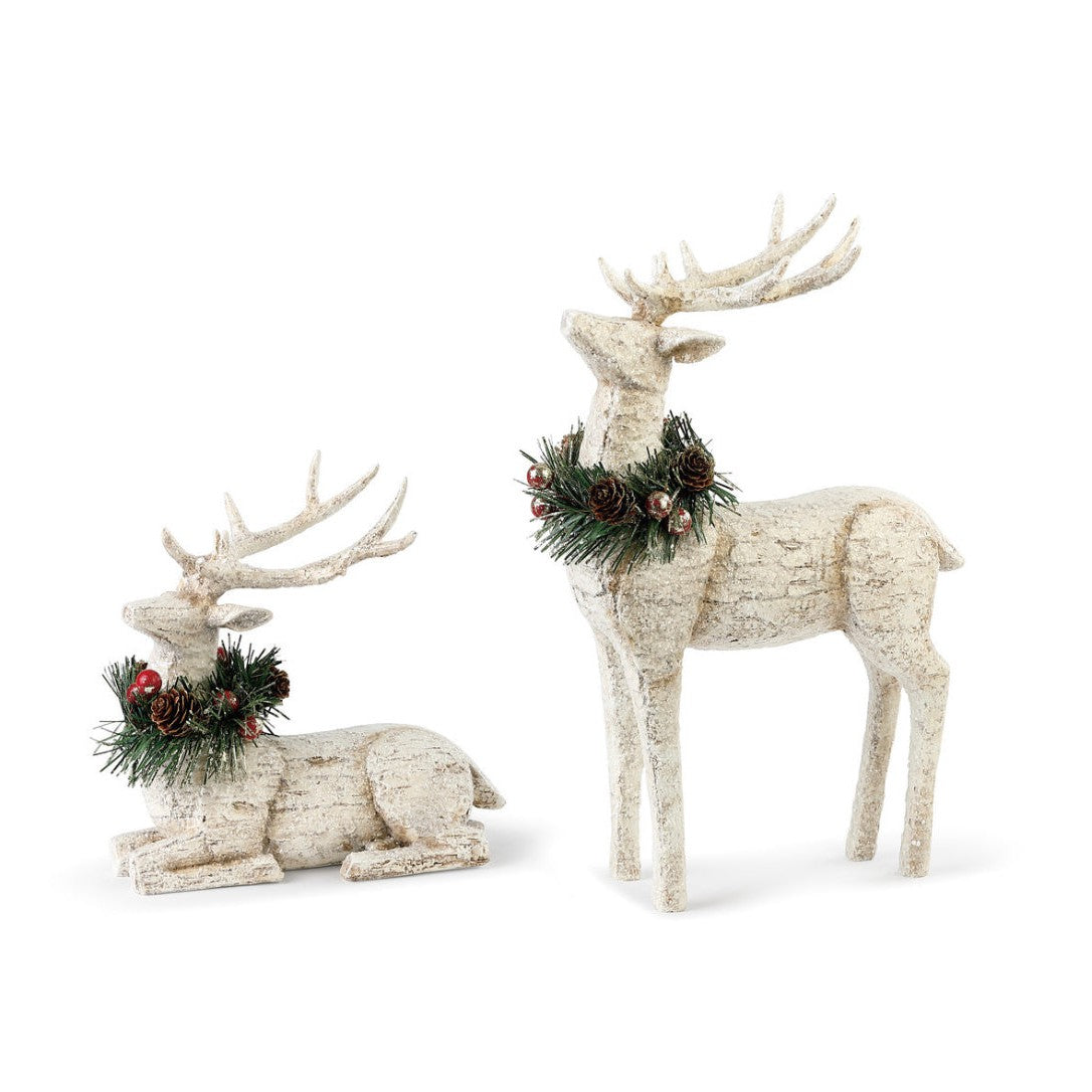 Birch Bark Deer Figures - 2 Assorted