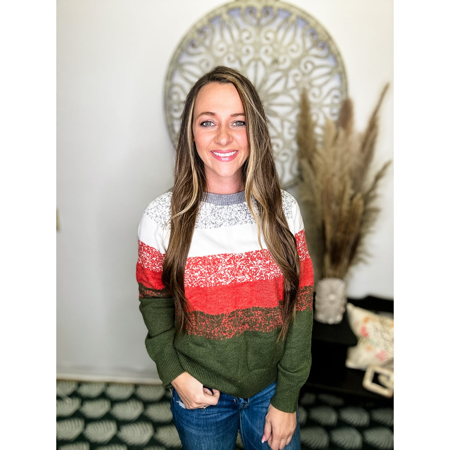 Color Block Ombré Sweater