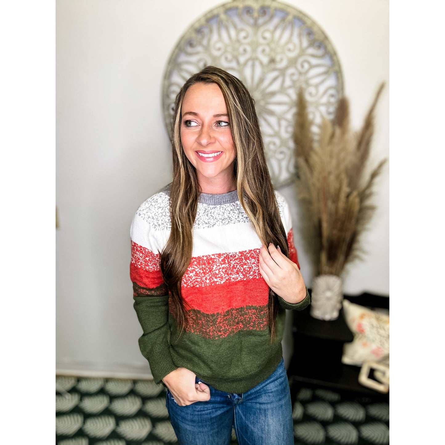 Color Block Ombré Sweater