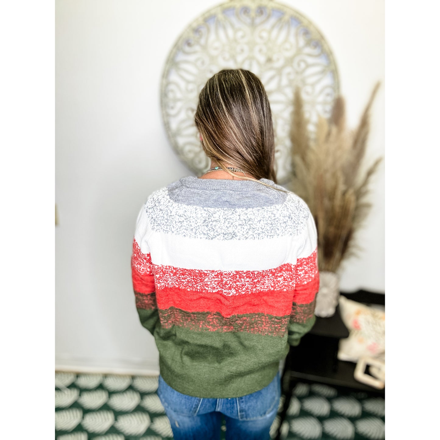Color Block Ombré Sweater