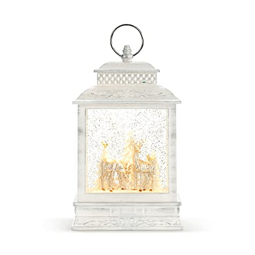 Lit Musical Winter Deer Lantern