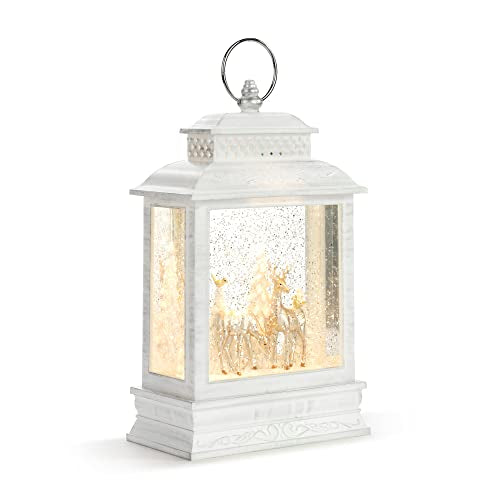 Lit Musical Winter Deer Lantern
