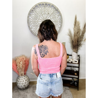 Fuchsia Cropped Tank Top
