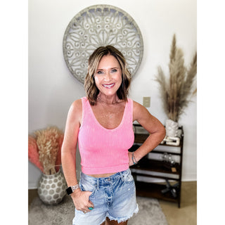 Fuchsia Cropped Tank Top