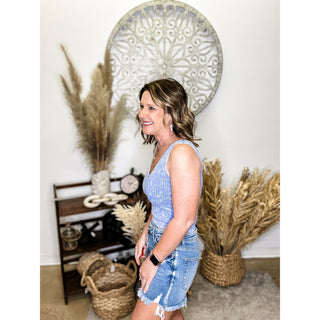 Dark Blue Cropped Tank Top