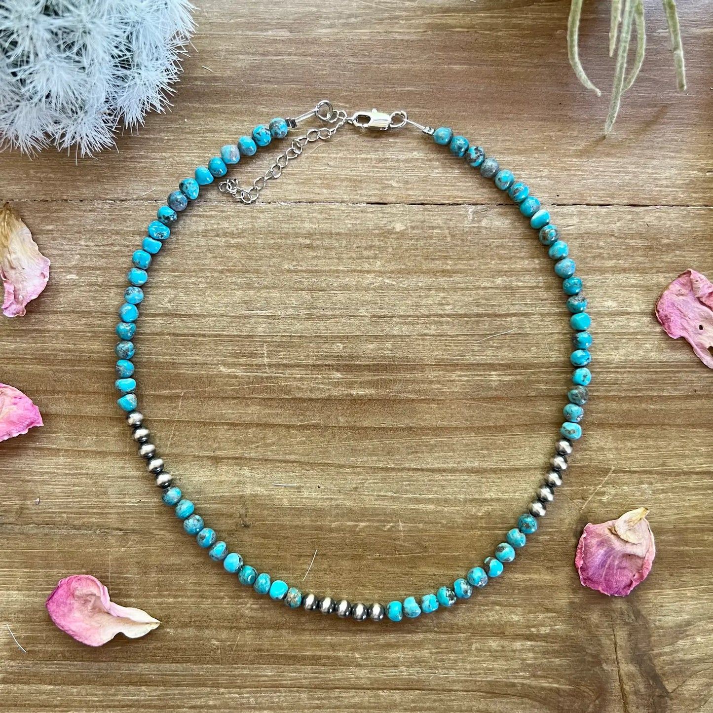 5 mm Navajo and Turquoise Nugget Choker