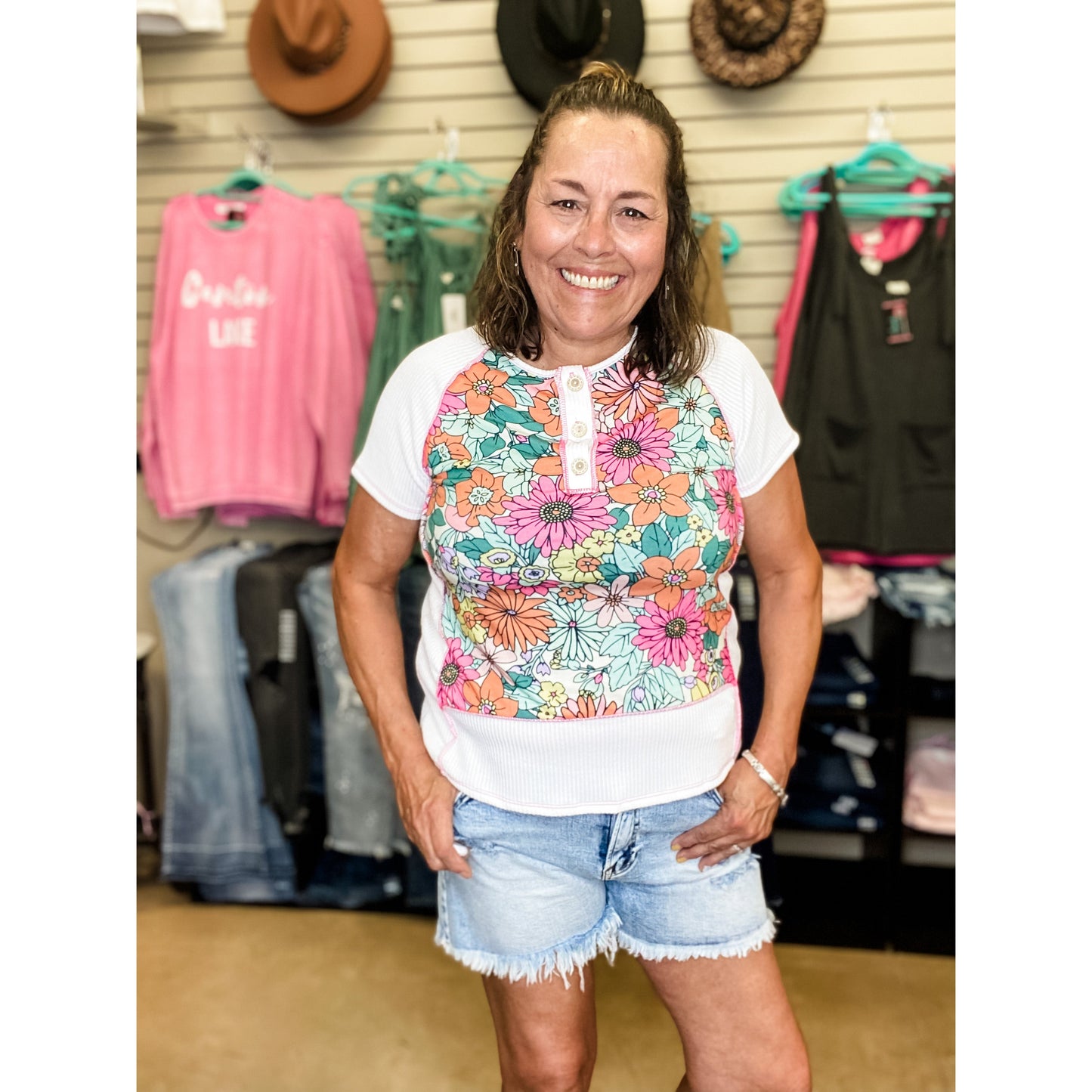 Retro Floral Top