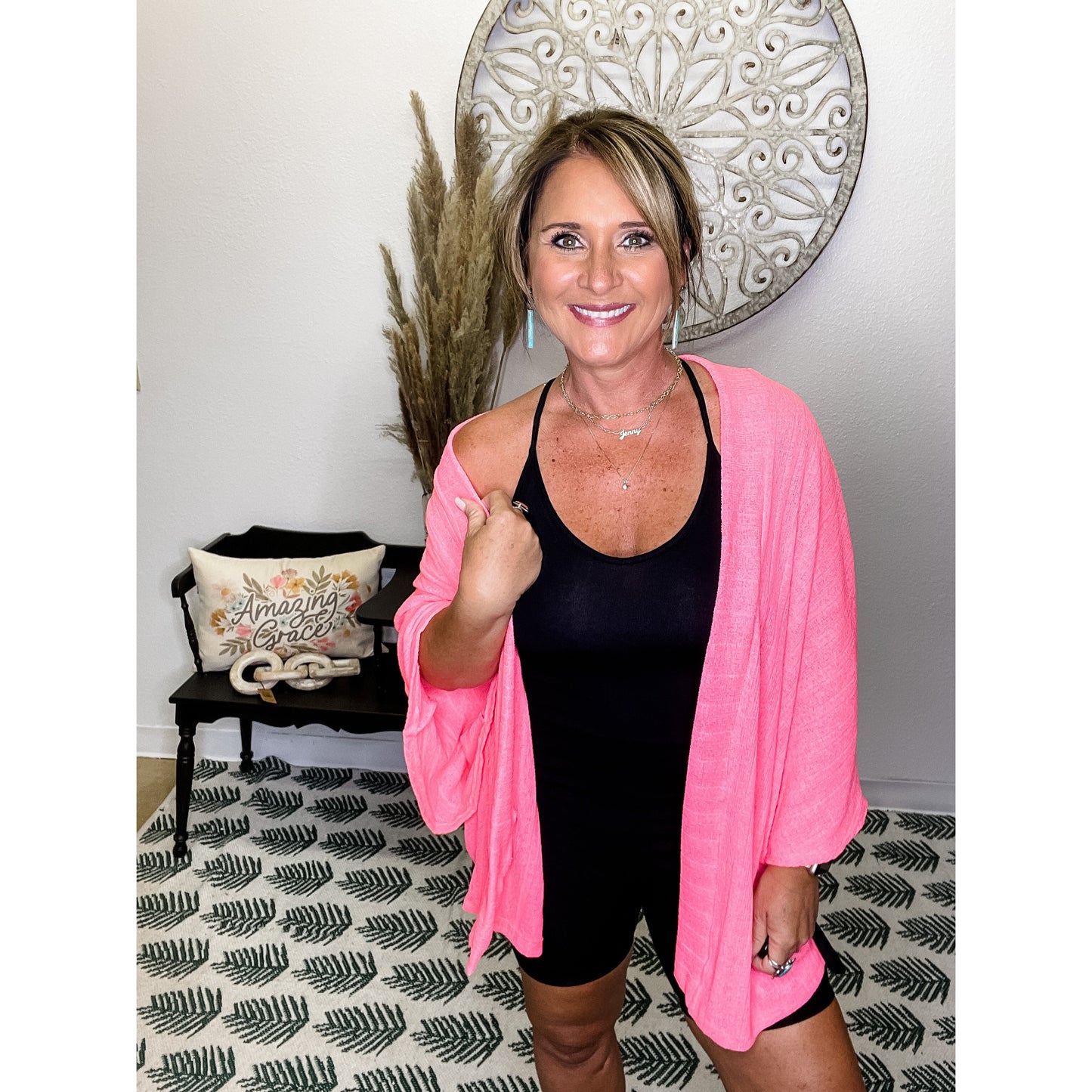 Neon Pink Cardigan