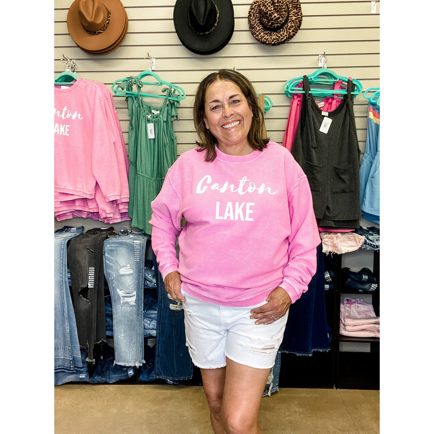Pink Canton Lake Sweatshirts
