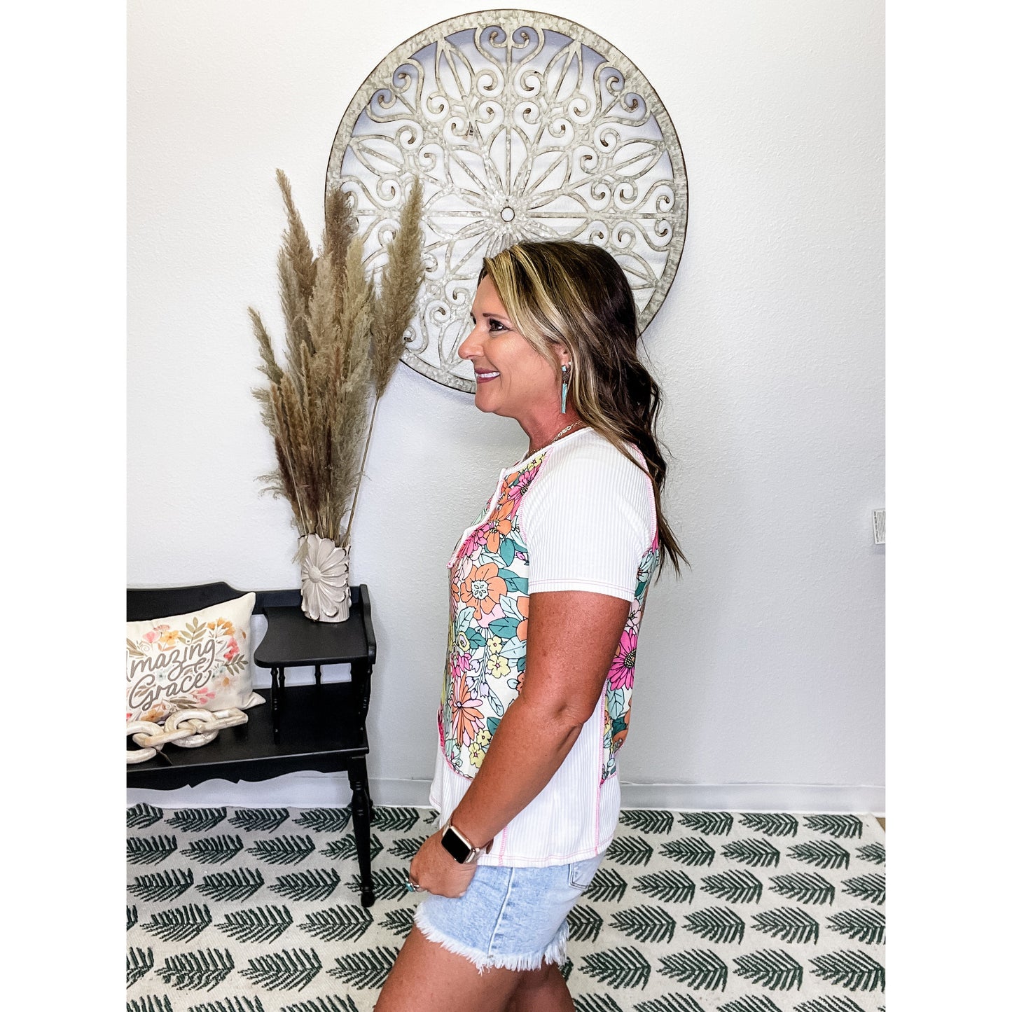 Retro Floral Top