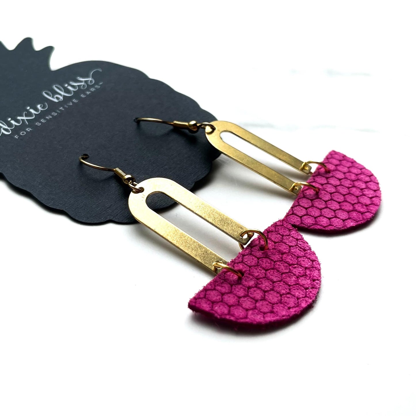 Delta in Fuchsia | Sensitive Earrings - Sandy Bums Boutique