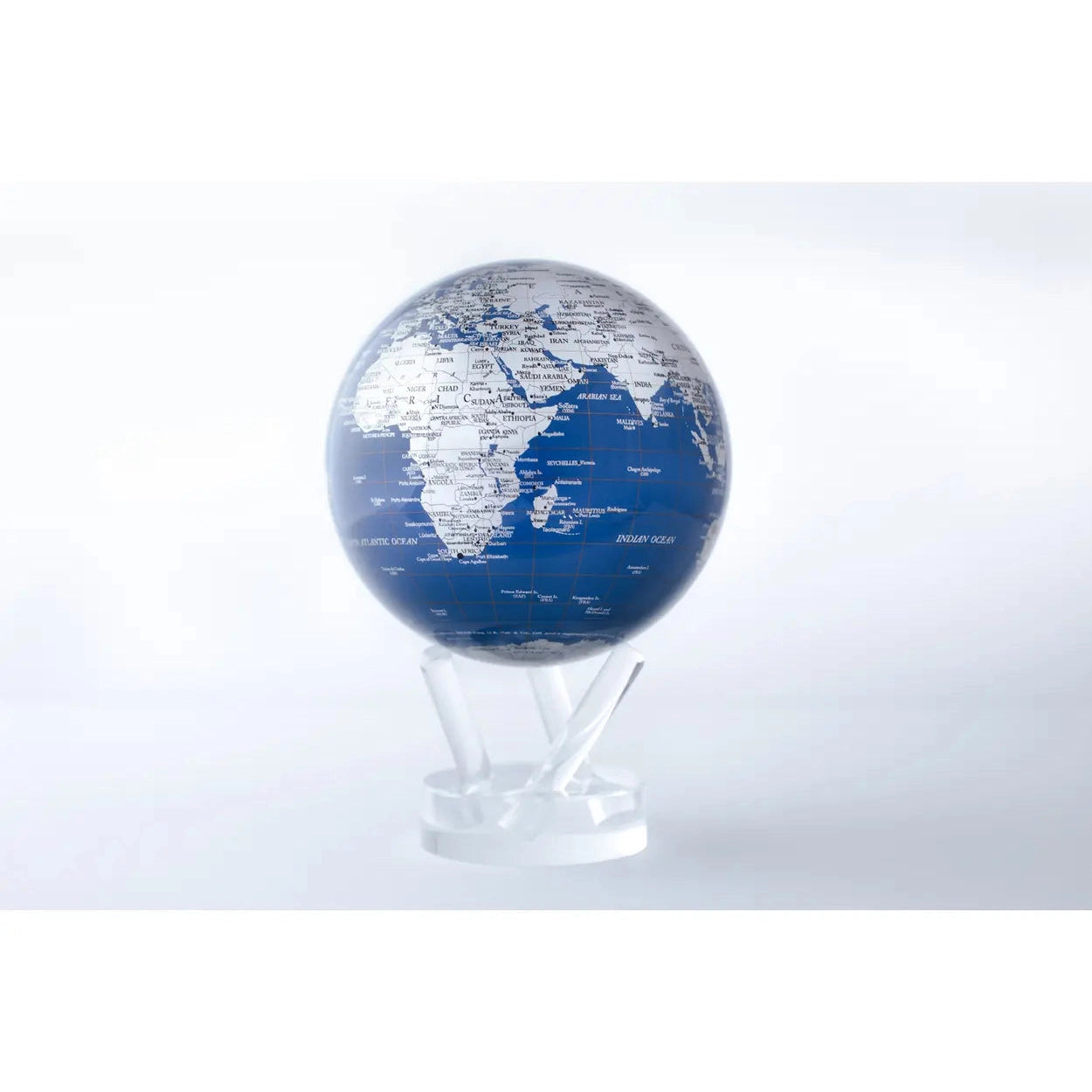 MOVA 4.5-inch Silver & Black Revolving Globe
