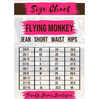 How Flying Monkey Sizing Compares to Judy Blue