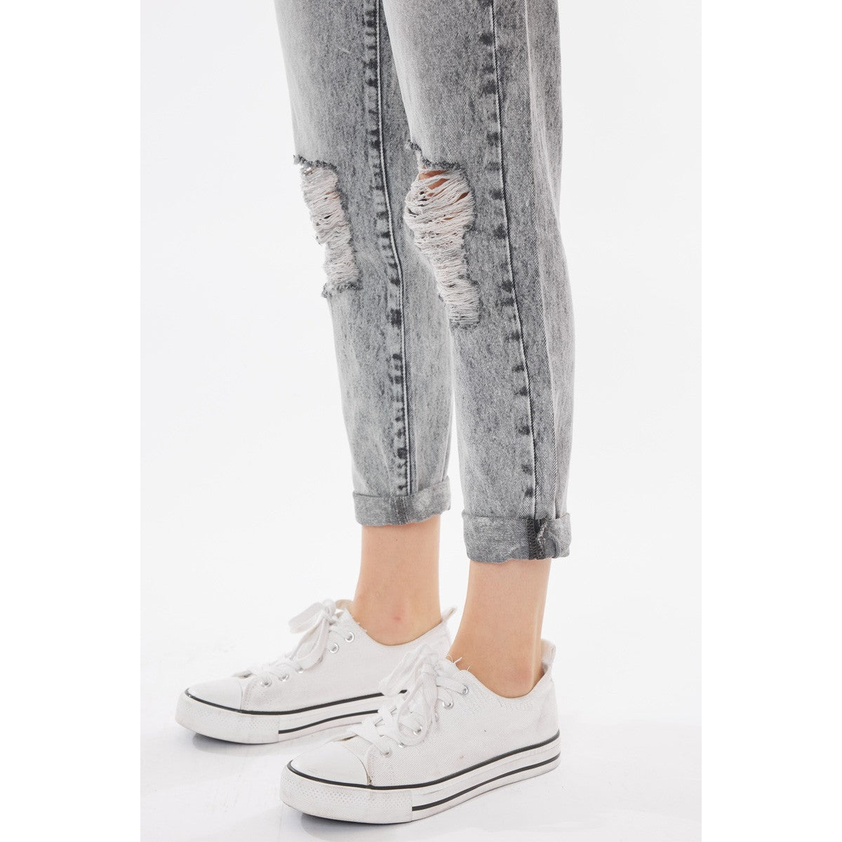 High Rise Paperbag Boyfriend Jeans