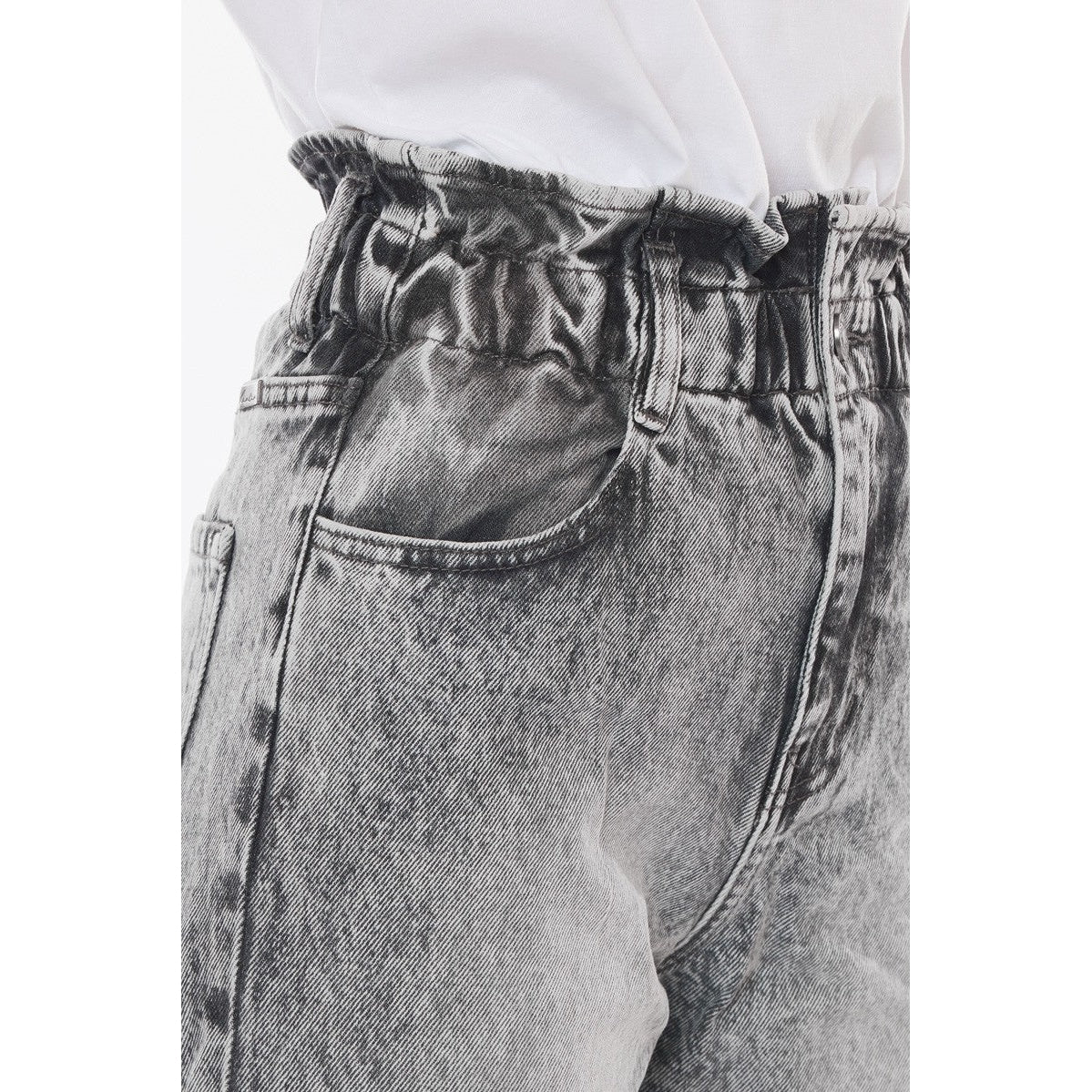 High Rise Paperbag Boyfriend Jeans