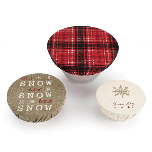 Set of 3 Snowday Snacks Dish Cover