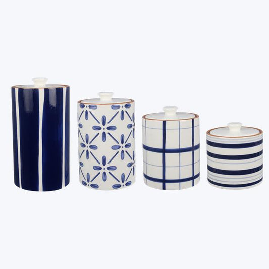 Blue And White Canister Set
