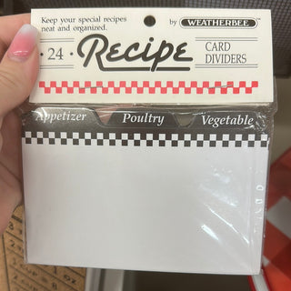 Recipe Card Dividers 3x5