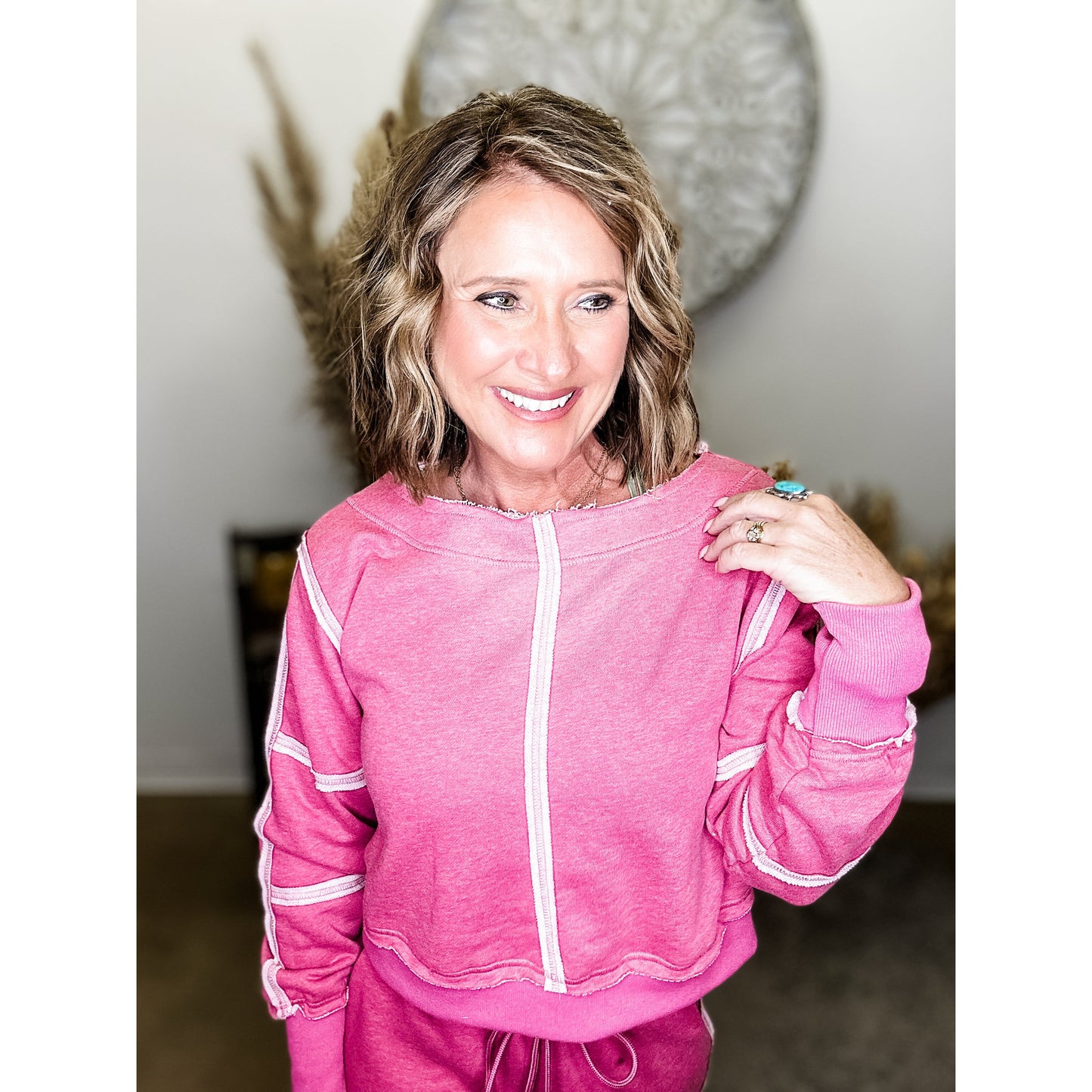 2 Piece Pink Track Suit