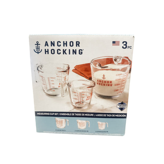 3-Piece Glass Measuring Cup Set