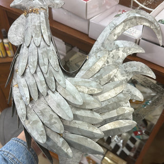 Galvanized Feather Rooster