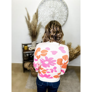 3D Pom Floral Sweater