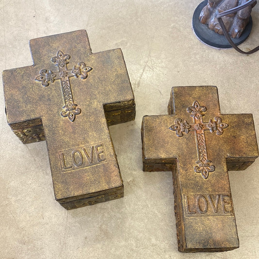 Love Cross Metal Box 2PC