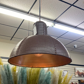 Pendant Brown Leather Lamp