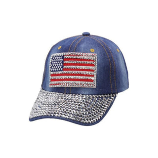 American Flag Denim Baseball Cap