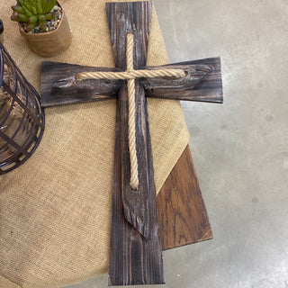 Wall Cross Wood and Rope