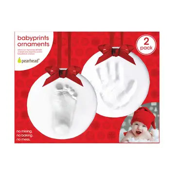 Babyprints Christmas Keepsake Ornament, Set of 2