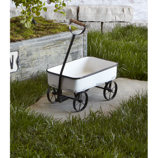 Black White Enamel Wagon